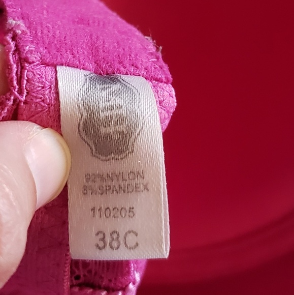 MH Plus Lace Underwire Bra - Magenta & Grey 38C - Picture 5 of 8